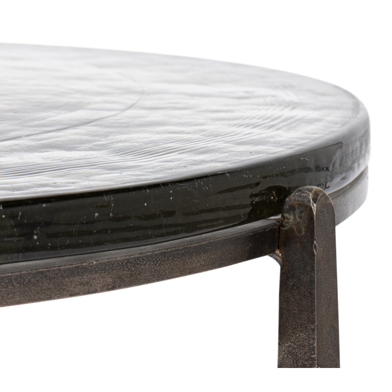 Dorsey Glass End Table, 22" H x 23" W x 22" D