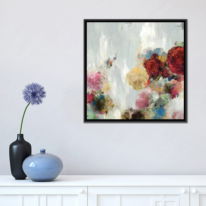 " Septembre II " by PI Galerie, 18" H x 18" W x 1.5" D, Black Framed Canvas, No Mat