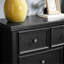Commode 7 tiroirs Living - Armoire noire avec glissières en métal et rangement à bascule-581963732