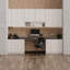 Armoire murale blanche à 2 portes en bois massif avec 2 portes et 3 tablettes pour la cuisine, la salle de bain, la buanderie, tablettes réglables prêtes à assembler (P 12 po x H 42 po)-120317622