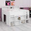 Lit mezzanine avec plusieurs tablettes de rangement, bureau intégré et éclairage DEL-961004377