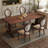 Nut-brown Rectangular Solid Wood Dining Table-1665755892