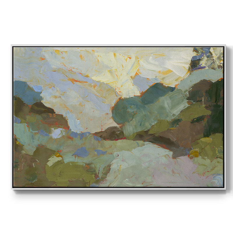 Sojour, reproduction d'art sur toile, Toile encadrée flottée blanche, H 25 po x l 37 po x P 2 po