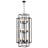 3-Tiers Large 15-Light Matte Black Dimmable Farmhouse Lantern Square/Rectangle Chandelier-585117002-602201945