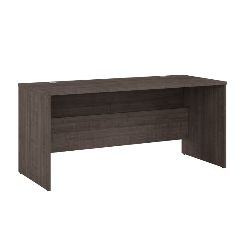 Areke 65W Desk Shell., Medium Gray Maple