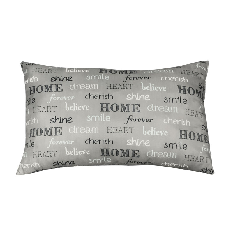 Coussin Stapp Inspire, 18 po x 28 po, Gris, Rectangle