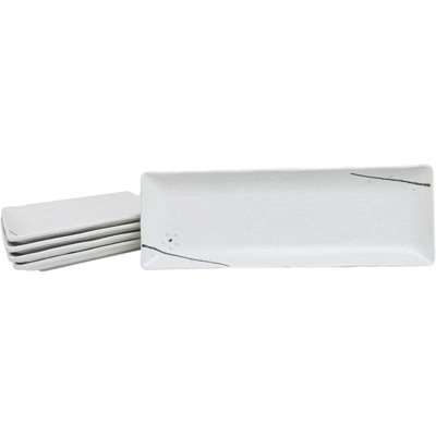 Pack Of 5 Yukino Hana Collection Rectangular Serving Platter 14" Long