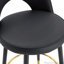 Chaise de bar rembourrée en polyuréthane rembourrée à 360 °, ensemble de 2-1288995181