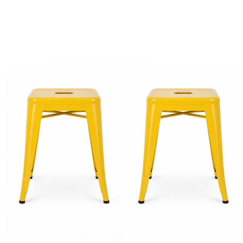 Tabouret d'appoint Caughfield, jaune