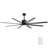 Industrial Dc Motor Ceiling Fan No Light, Large Ceiling Fan With 8 Reversible Blades, 3 Downrods, 6-Speed Remote Control, Home Or Commercial Ceiling Fans For Porch/Garage/Shop-230356809-230356811-230356813