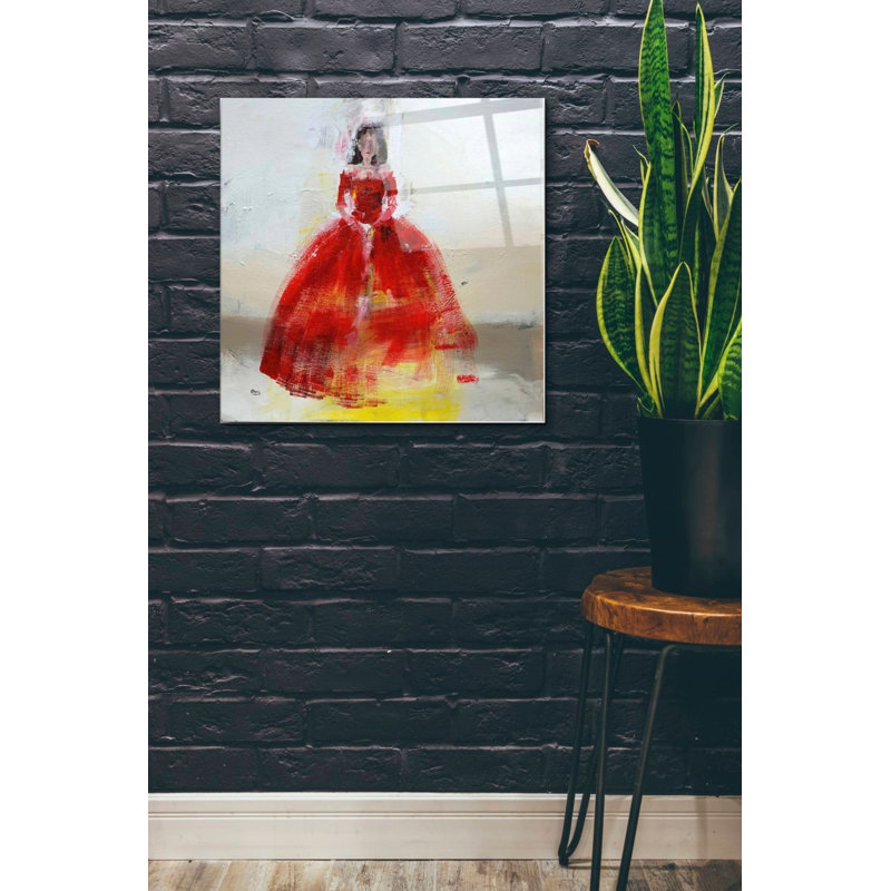«Masquerade» par Oscar Alvarez Pardo, art mural en verre acrylique, 24 po x 24 po