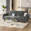 Canapé-lit futon convertible 63 pouces avec divan-lit et ports USB-111010868