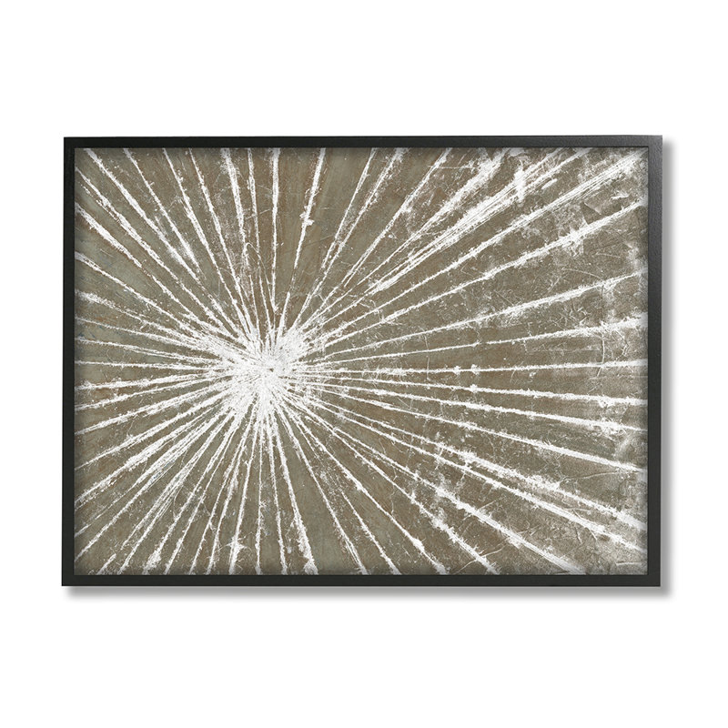 AC-478 délavé de style industriel avec éclat blanc brun par studio W-impression, H 24 po x l 30 po x 1,5 po