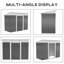 Remise de rangement traditionnelle en métal l 3,6 pi x P 5,8 pi Backyard