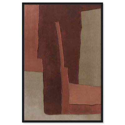 Décoration murale bohème Raw Edge III par Art Remedy, cadre noir, 30 x 45