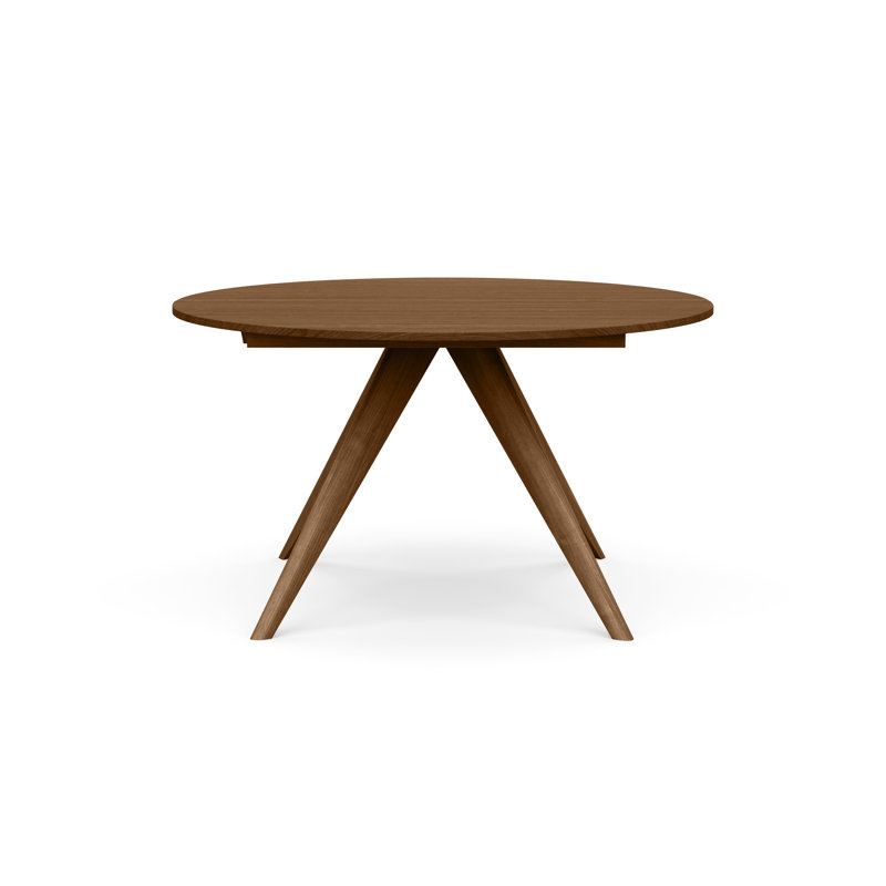 Catalina Round Extension Table, 48" L x 48" W, Natural Walnut