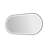 48 Inch Oval LED Front and Backlit Wall Mirror in Black-974619967-974619963
