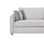 Causeuse en tissu sable - 2 coussins en duvet