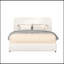 Grand lit plateforme tapissier Livcle Ivory Boucle