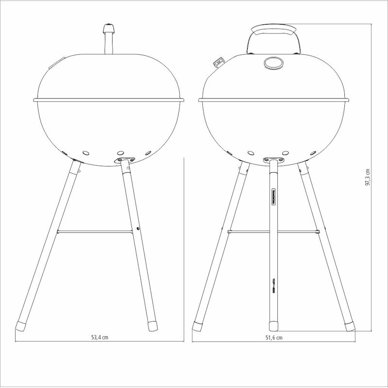 Tramontina 53.4cm W Kettle Charcoal Grill
