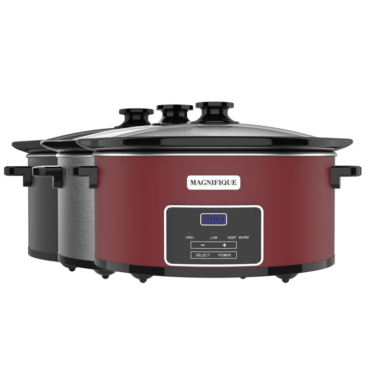 Bella 5 Quart Programmable Stainless Steel Color Slow Cooker