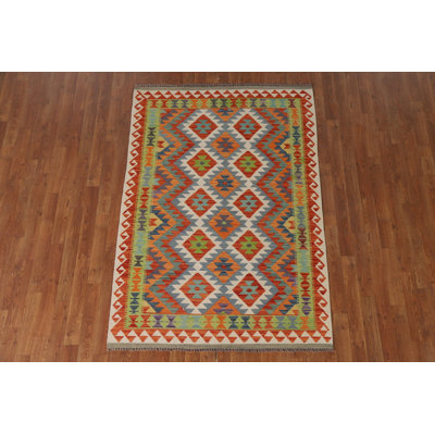 Reversible Wool Kilim Oriental Rug 4x6