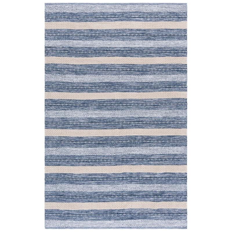 Lynndyl 976 Area Rug In Navy / Ivory, Rectangle 5' x 8'