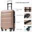 Ensemble de valises en plastique Hardshell - Valises légères et durables avec deux roulettes pivotantes, tailles de bagage à main et pour bagages