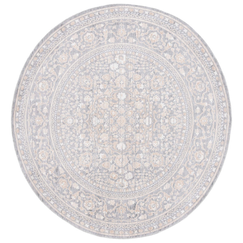 Roughton Performance Oriental Rug, Round 6'3"