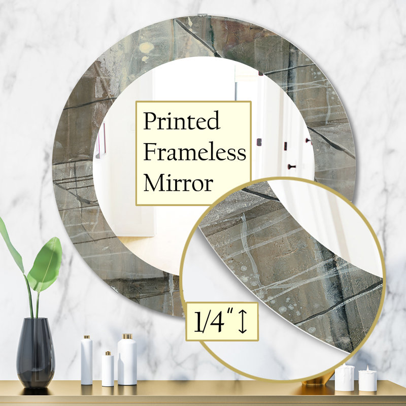 Miroir mural abstrait, H 31,5 po x l 23,7 po