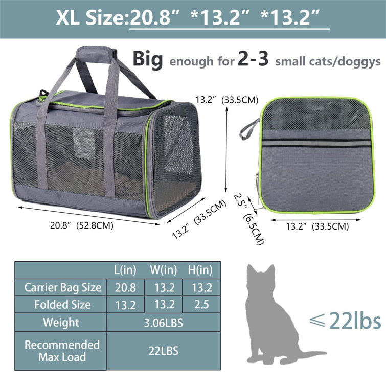 GAPZER Cat Carriers for Large Cats 20 lbs+ Soft Pet Carrier for Small Dog/Durable  2 Kitty Travel Bag/Medium Big Cats Puppy 15 Pounds/Softside Cat Carrier  Large - Yahoo Shopping