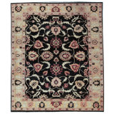 Wool Oriental Area Rug in Black
