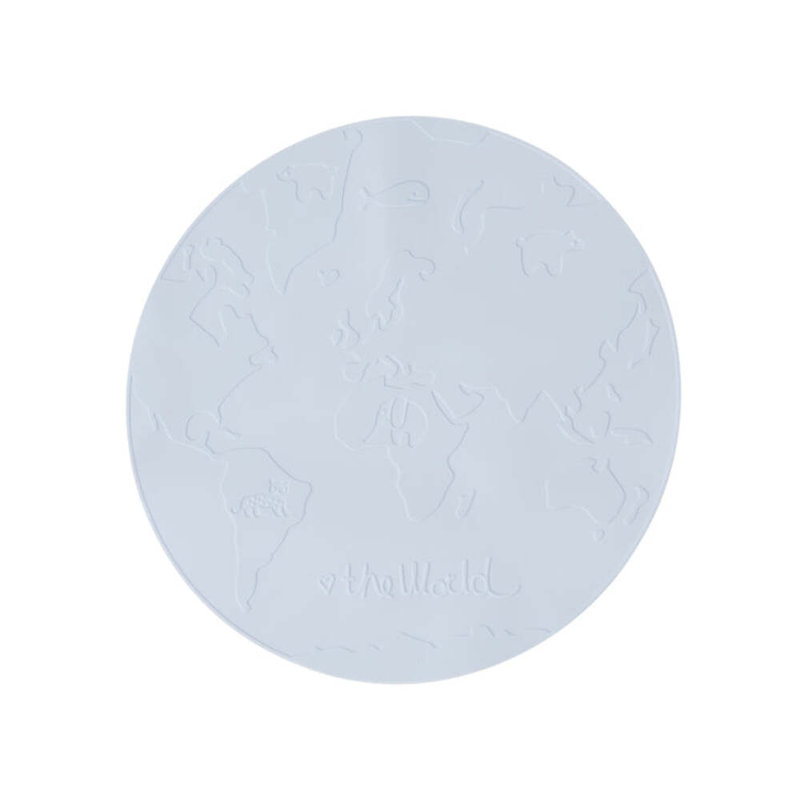 Silicone Round Placemat, Ice Blue