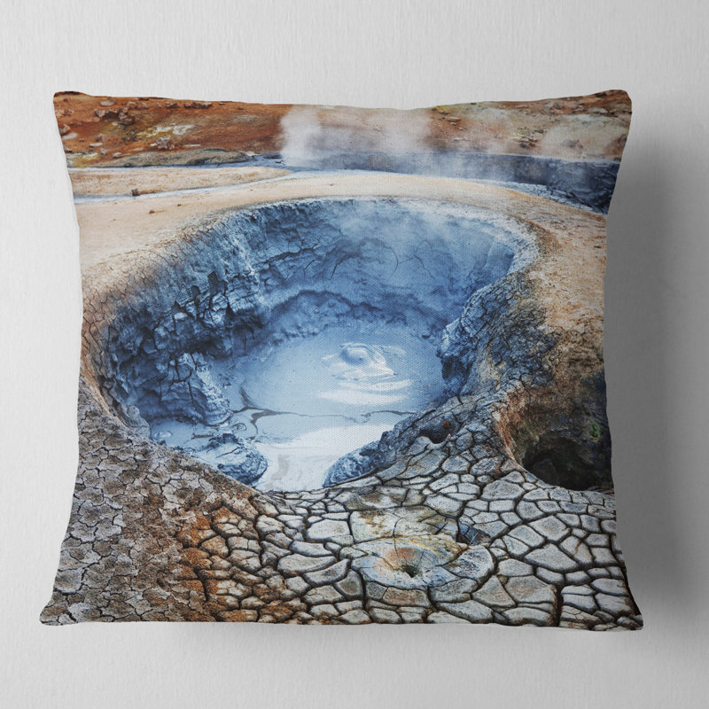 Oreiller mural Fumarole, 16 po x 16 po, Coussin décoratif