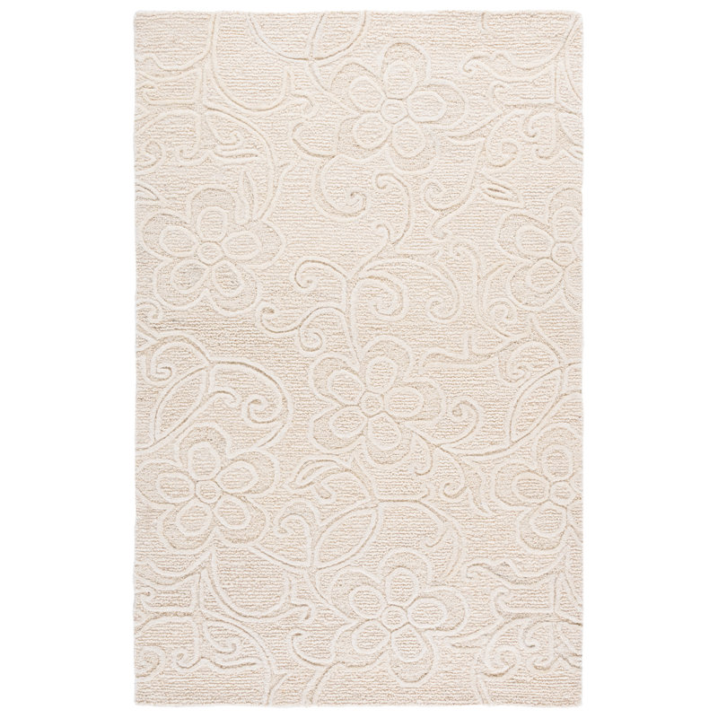 Natura 806 Hand Tufted Wool; Cotton Floral Rug, 5'-0" X 8'-0" Rectangle
