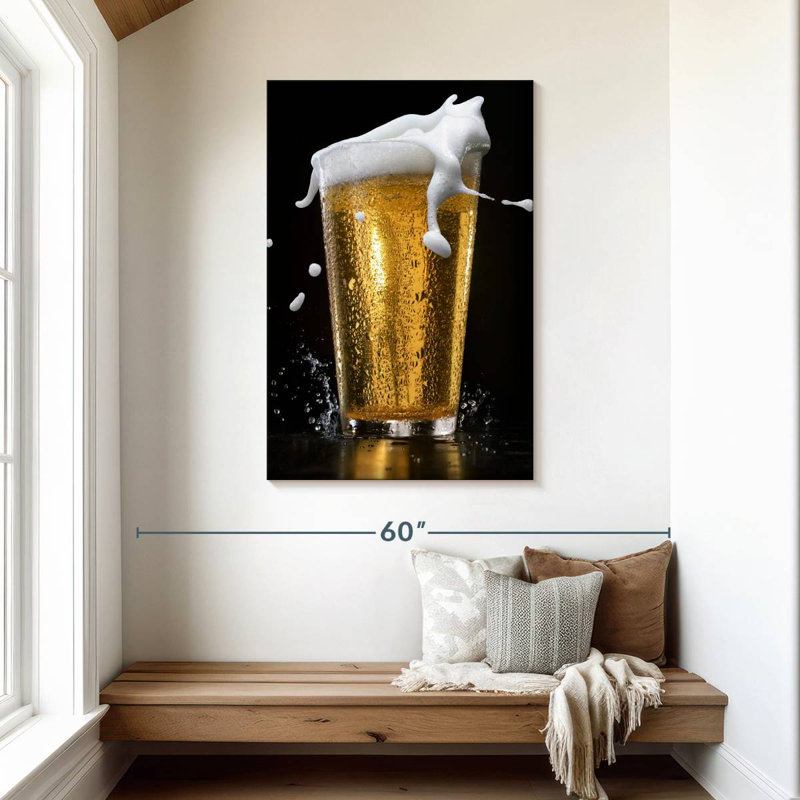 Yarlin Beer Foam Spill, 45" H x 30" W