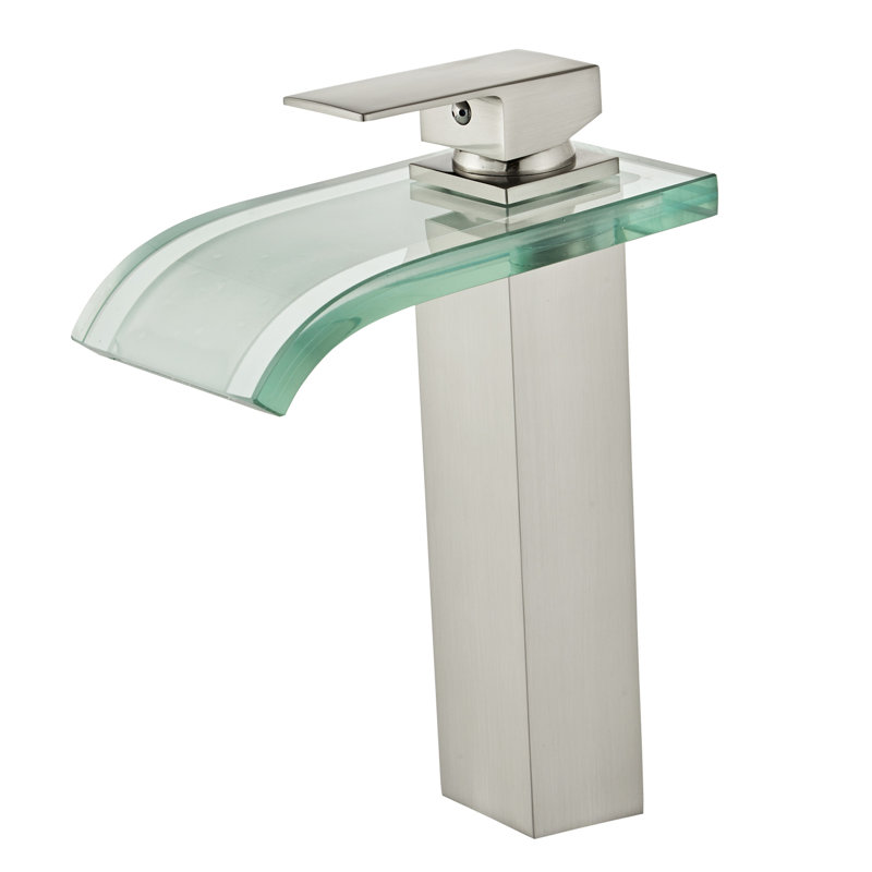 Single-Hole Bathroom Faucet with Drain Assembly, Brushed Nickel