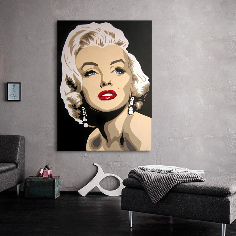 Marilyn Monroe - reproduction d'art sur toile tendue, H 48 po x l 32 po x P 1,5 po