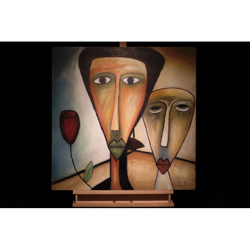 Hand -painted acrylic painting Amorous Walk