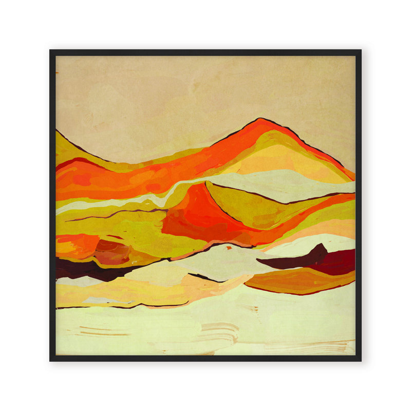Nature Inspired Dawn's Horizon Trptych, 24" H x 24" W, Framed Canvas, Beige