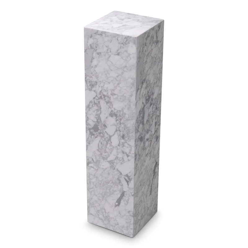 The Met x Eichholtz Plant Stand in White/Gray, 47.24" H x 11.81" W x 11.81" D