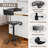 SET OF 3,INDUSTRIAL VINTAGE CAST IRON ADJUSTABLE STOOL WITH BACKREST – RUSTED IRON FINISH-61349880