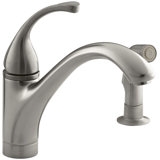 Forté 2-Hole Kitchen Sink Faucet with 9-1/16" Spout, Matching Finish Sidespray