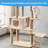 Trimmable Cat Scratching Post Carpet Covered 78.7”X15.8” Self-Adhesive Cat Tree Shelves Replacement Parts Mat Cat Scratcher For Cat Tree Shelves Steps Couch Furniture DIY Protector(Beige)