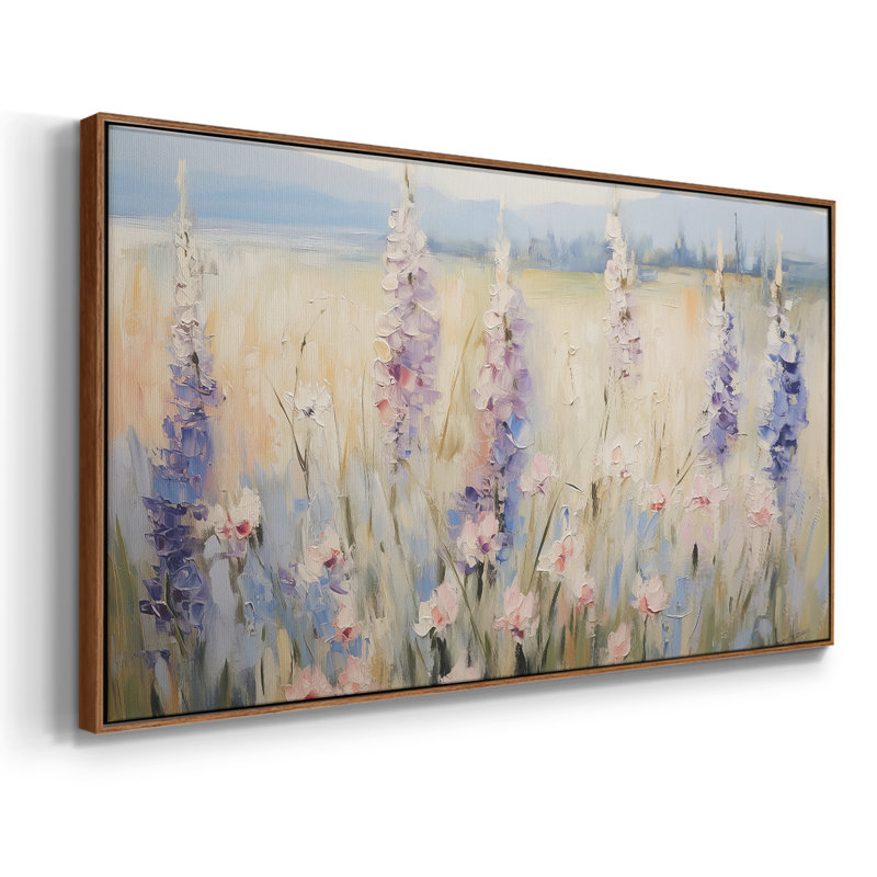 Série paysage - Cxxi - Toile tendue avec châssis encadré - Prêt à être accroché, H 17 po x l 33 po, Noyer