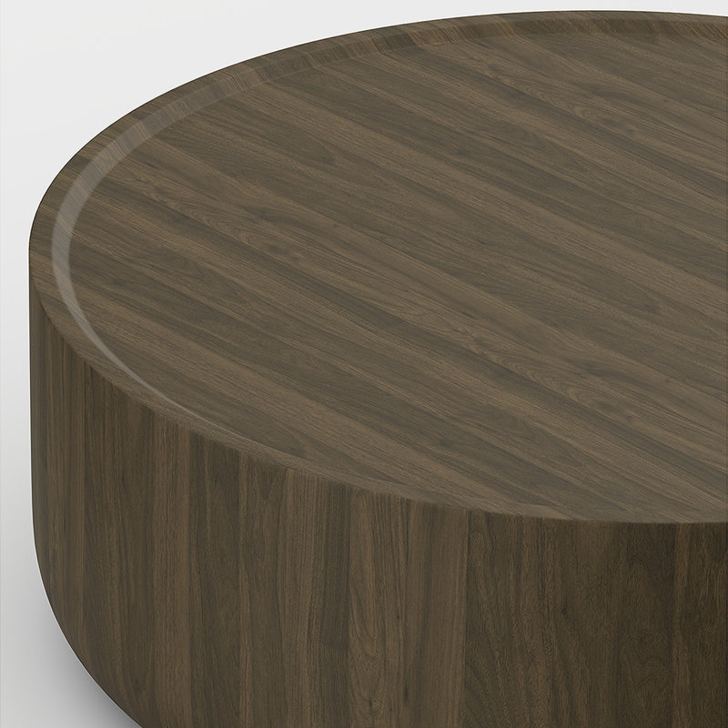 Mid-century Round Walnut Coffee Table