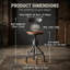 Ensemble de 2 tabourets de bar rétro - chaise de cuisine pivotante industrielle - hauteur du siège de comptoir 23 à 29,13 po - avec dossier-1197315666