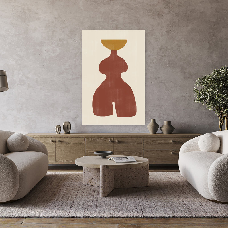 Art contemporain abstrait géométrique contemporain, H 48 po x l 32 po