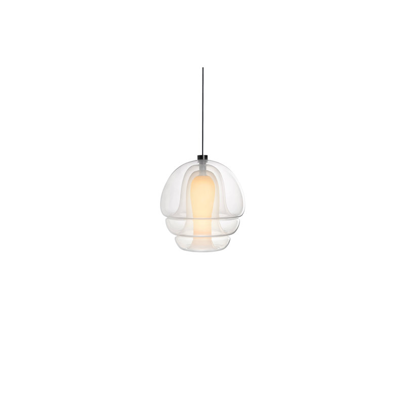 1 - Light LED Pendant, 13.78" H x 12.2" W x 12.2" D