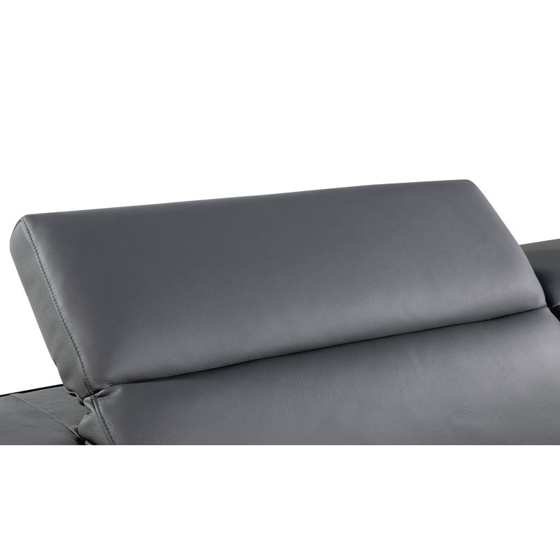 Canapé Raymod, Gris foncé, Argent